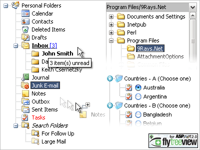 Screenshot of FlyTreeView for ASP.NET 2.0 4.1